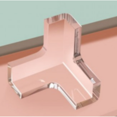 심플에스 T자형 투명 실리콘 모서리 보호대, 무색, 10개