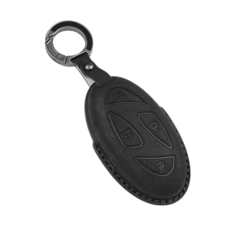 쭌스타 현대차 신형 소가죽 5버튼 7버튼 호환 디올 뉴싼타페 MX5 그랜저 GN7 더뉴아반떼 쏘나타디엣지 더뉴투싼 코나 아이오닉 그랜저 자동차 키케이스 차량용품 키홀더, 현대 7버튼타입, 블랙