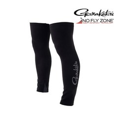 GAMAKATSU GM-3707腿套 GM-3706袖套 涼感防曬 驅蟲腿套袖套 NO FLY ZONE, GM-3707腿套 黑色 L, 1個
