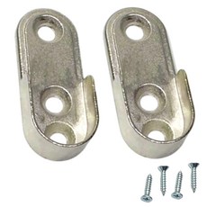 GTH冠騰五金 三孔目玉 衣櫃五金配件 衣櫥掛衣桿固定座, 銀色(附螺絲)