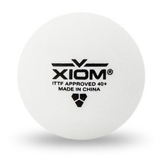 XIOM 엑시옴V 탁구공 시합구 ABS 3스타 (6입), 화이트, 1개