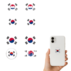 오션큐 태극기 캐리어 대한민국 방수 타투 스티커, 1개