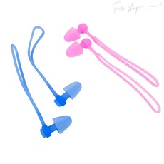 퓨리샵 수영 스트랩 귀마개 수영용끈귀마개, 블루, 1개
