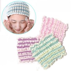 비브랜드 찡김없고 머리 흘러내림 없는 세수 사우나 세안 헤어밴드, 3개, 핑크+퍼플+그린