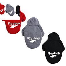 팔땨 펫부심 강아지 리복 라북 애견 후드티 후드 집업 티셔츠 실내복 간절기웨어 실내용 집업타입, RBK 블랙-XS