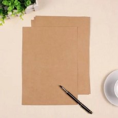 80gsm-400 gsm A4 갈색 크래프트 종이 DIY 수제 카드 공예 두꺼운 골판지 만들기, 3)80gsm 50 Sheets