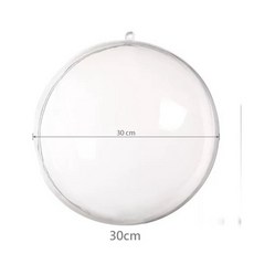 壓克力球 30cm 空心圓球 高透明聖誕球 塑料PS環保 永生花球 結婚用品 婚禮佈置 乾燥花, 紅色