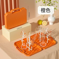 DFMEI 新款手提式奶瓶晾乾架多功能瀝水支架水杯晾乾燥架奶嘴置物架現貨, 1個, 如圖