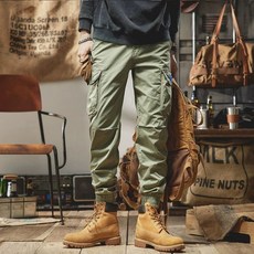 튼튼한 카고 밀리터리 워크웨어 팬츠, 1개, 688 라이트그린 여름용얇은