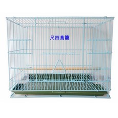 ＊來成鳥園＊折疊式尺四鳥籠/呎四/呎4/1尺4/一尺四/適合鸚鵡 雀科 野鳥 蜜袋鼯 松鼠等寵物/折疊式鳥籠組裝方便, 1個, 籠子+底盤+杯子*2+棍子*1,需自行組裝