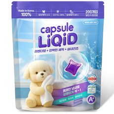 캡슐세제 리퀴드 200개입 캡슐세탁세제 실내건조 캡슐 세제, 1개