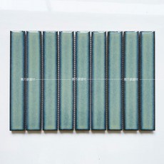 세라믹 타일 욕실 벽면 바 인테리어용 개성 타일, 1개, 7_블루광택가마변색(움푹들어간면)