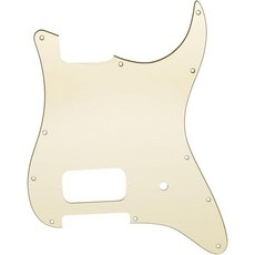 뮤직릴리 프로 11홀 ST 스트랫 원 험버커 기타 픽가드 미국멕시코 펜더 톰 델롱 스타일 일렉트릭 3겹 검정, 3Ply Cream