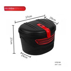 킥보드 바구니 전면 방수 배달 배달 자전거 보관함 가방, 1개, 블랙레드 대형 튜브 포함