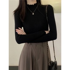 高領針織上衣 女裝保暖發熱衣
