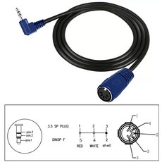 3 피트 MIDI 전기 MIDI 키보드 MIDI 파이프 Di 오르간 기타의 케이블 피아노, 1개, D. 블루 곡두