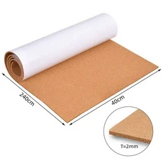 자가 접착 코르크 롤 1/2/3mm 두께 접착식 코르크 보드 서랍 안감 벽 가구 게시판 DIY 장식용, 08 Fraxinus