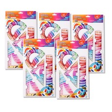 [데스크랩] 말랑말랑 구부러지는자 4pcs, 5세트, 레인보우