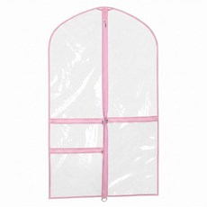 HAIMINGJUN 댄스 의상 가방 PVC 치어리딩 유니폼 보관 가방 스포츠 여행용, 클리어 핑크