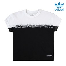 [아디다스키즈] 아디다스 키즈 카발 티셔츠 화이트블랙 FN0940