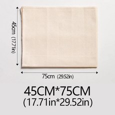 린넨 반죽 발효 천 두꺼운 통기성 매트 프랑스 빵 바게트 홈 키친용 베이킹 도구, 03 75x45cm