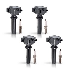 ENA 점화 코일 팩 4개 세트 4 이리듐 스파크 플러그 2.0L 2.3L 포드 머스탱 에코스포츠 엣지 이스케이프 익스플로러 포커스 퓨전 토러스 XE XF 디스커버리 LR2 M, ENA 점화 코일 팩 4개 세트 4 이리듐 스파크 플러