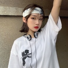 網紅髮帶女韓國ins街頭復古水墨扎染秋季新款針織彈力學生頭巾潮