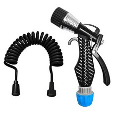 월드크린 다용도 2in1 베란다 욕실 청소건 + 코일호스 3m 세트, 1세트, 블랙