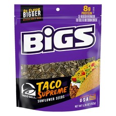 빅스 해바라기 씨앗 타코벨 타코 수프림 맛 152g BIGS Sunflower Seeds Taco Bell Taco Supreme Flavor 5.35 oz., 1개
