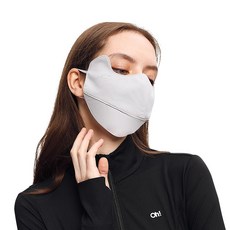 오! 언제든지 햇빛 차단 UPF 50 UV 페이스 커버 여름 마스크 넥 게이터 이어 루프 SLN3M308, 3d Light Grey