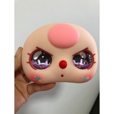 【파워브루스】 baby three 베이비쓰리 100% 교체 스케일맞춤형 인형 Sandflow Eye 이동식 얼굴 Diy 쉘 눈 액세서리 절묘한 선물, 핑크 얼굴, 100%베이비쓰리 얼굴 +눈물랜덤