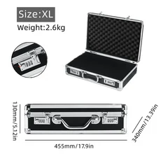 완벽방수 알루미늄 케이스 도구 상자 비밀번호 휴대용 장비 정리함 충격 안전 거리 측정기, 01 China Mainland, 01 455x340x130mm