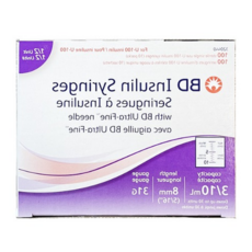 BD 인슐린 주사기 0.3cc 울트라파인 멸균 주사 1 2단위 100개 320440