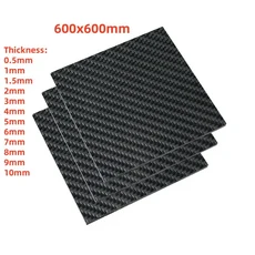 600X600mm 0.5 1 1.5 2 2.5 3 4 5 6 7 8 9 10mm 두께 순수 탄소 섬유 시트 플레이트 보드 고강도 경량 재질, 01 CHINA, 17 0.5mm Twill Glossy