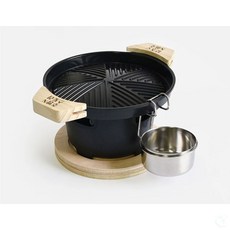국산 캠핑 가정용 일인화로 와이드 미니 그릴팬, 1개