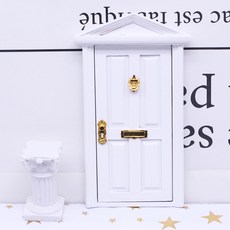 크리스마스미니어처 미니어처소품 미니어처하우스 미니 나무 엘프 문 미니어처 가구 모델 요정 열림 액세서리 포함 어린이 정원 장면 장식, [01] 1PCS, [02] White