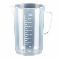 싱글레이드 튼튼한 PP 비커, 2000ml, 2개