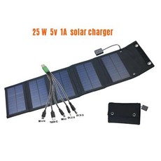 접이식 USB 단결정 태양 전지 방수 충전기 야외 태양 전지 패널 휴대폰 충전 캠핑, 1개