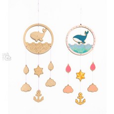 롱스팜 민화샵 고래 모빌 (1개) 방과후수업