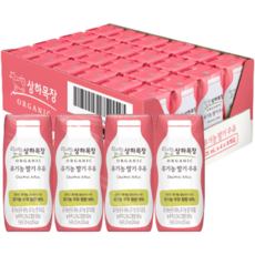 건강한맛 상하 유기농 딸기우유, 125ml, 24개