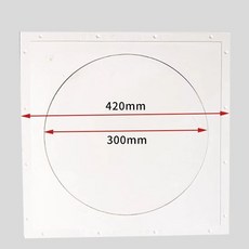 悅居 grg檢修口預埋式圓形極簡隱形檢修口雙鋁邊弧形高強石膏檢修口, 1個, 圓心內徑300x300外徑420x420