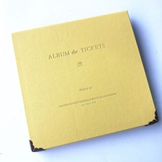 콘서트티켓북 뮤지컬 영화 야구 기차표 비행기표 영화표 스크랩북 티켓보관 스크랩북, 25페이지/100매, 머스타드