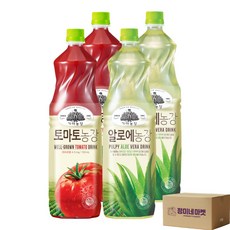 가야농장 1.5L 음료수 세트 토마토 알로에 각 2개씩, 4개