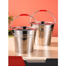 손잡이 휴대용 스텐 두레박 낚시용 다용도 튼튼한 양동이, 2. 20cm4L (뚜껑없음)