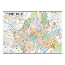 Jido.com 首爾特別市行政地圖 110 x 78 cm + 全國行政道路地圖, 1套