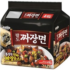 팔도 펀앤얌 일품 짜장면 4개 팩 전통 국물 없는 짜장 라면 팔도 펀앤얌 일품 짜장면 4개 팩 전통 국물 없는 짜장 라면, 짜장, 7.16온스(4팩), 1개