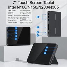 SZBOX 7인치 터치스크린 태블릿 인텔 N100N150N200N305 미니 PC 윈도우 11 프로 DDR5 SSD WiFi6 TB 52 데스, 02 N150 DDR5 16GB, 04 EU, 01 2TB SSD, 16GB