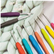 9종 뜨개바늘 코바늘세트 코바늘초보 실리콘 코바늘 59000EA 1EA, 본상품