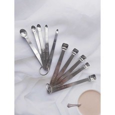 마이크로 계량스푼 계량 정량 스쿱 실험실 파우더 스틸 분말 약용 1. /5종세트 1개, 3. 미니+사각/5종세트