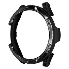 더조은셀러 갤럭시워치 호환 메탈릭 풀커버 베젤 케이스, 블랙, 1개